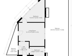 Pronájem bytu 2+kk, Praha - Žižkov, Kunešova, 49 m2