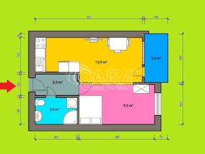 Pronájem bytu 1+kk, Klecany, V Honech, 31 m2