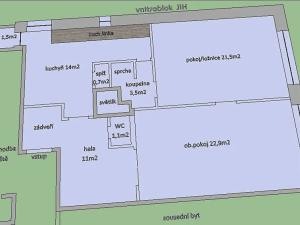 Pronájem bytu 2+1, Praha - Podolí, Podolská, 76 m2