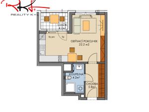 Prodej bytu 1+kk, Praha - Ruzyně, Drnovská, 37 m2