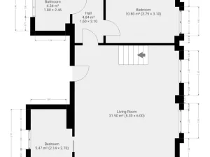Pronájem bytu 3+kk, Hradec Králové - Pražské Předměstí, Albertova, 55 m2