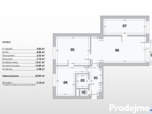 Prodej bytu 3+1, Brno - Lesná, Nejedlého, 65 m2