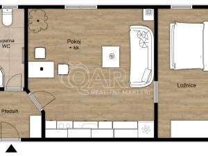 Prodej bytu 2+kk, Benešov, Rubešova, 37 m2