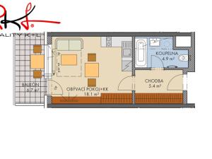 Prodej bytu 1+kk, Praha - Třebonice, Thomasova, 29 m2