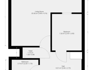 Pronájem bytu 2+kk, Praha - Troja, Hnězdenská, 42 m2