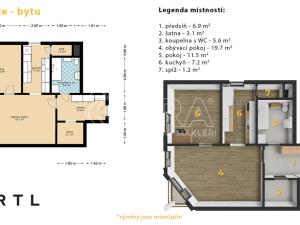Pronájem bytu 2+kk, Český Krumlov - Domoradice, Šeříková, 56 m2