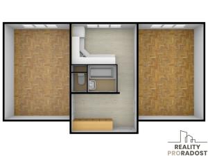 Pronájem bytu 2+1, Zlín - Malenovice, Chelčického, 57 m2