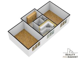 Pronájem bytu 2+1, Zlín - Malenovice, Chelčického, 57 m2