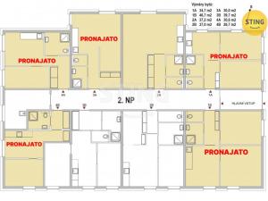 Pronájem bytu 2+kk, Ostrava, Starobělská, 37 m2