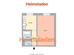 Pronájem bytu 1+1, Ostrava - Slezská Ostrava, Bernerova, 30 m2