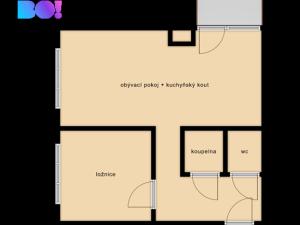 Pronájem bytu 2+kk, Ostrava, Řecká, 44 m2