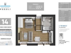 Prodej bytu 1+kk, Praha - Podolí, Sinkulova, 30 m2