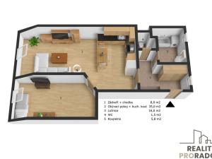 Prodej bytu 2+kk, Vyškov, Smetanovo nábřeží, 67 m2