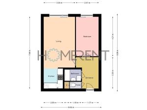 Pronájem bytu 2+kk, Odolena Voda, Pod Tvrzí, 43 m2