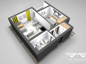 Pronájem bytu 2+kk, Praha - Vysočany, Svatošových, 43 m2
