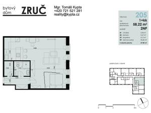 Pronájem bytu 1+kk, Zruč-Senec - Zruč, Sportovní, 62 m2