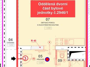 Pronájem bytu 1+kk, Brno - Židenice, Skorkovského, 38 m2