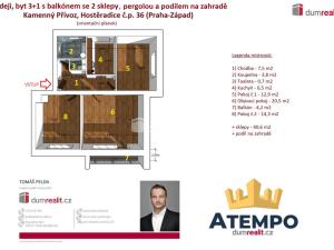 Prodej bytu 3+1, Kamenný Přívoz - Hostěradice, 111 m2