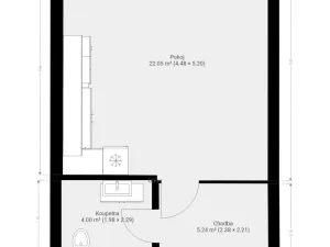 Pronájem bytu 1+kk, Brno - Židenice, Slatinská, 32 m2