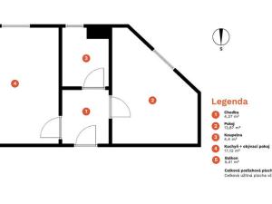 Pronájem bytu 2+kk, Hustopeče, Gen. Peřiny, 39 m2