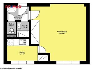 Pronájem bytu 1+1, Kolín, Tyršova, 36 m2