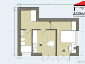 Pronájem bytu 2+kk, Brno, Vzdálená, 30 m2