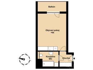 Pronájem bytu 1+kk, Praha - Písnice, Švihovská, 42 m2