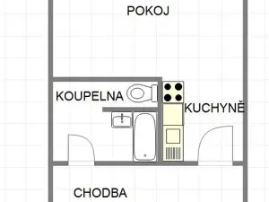 Pronájem bytu 1+kk, Uherský Brod, Močidla, 30 m2