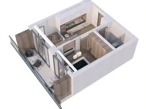 Prodej bytu 2+kk, Batumi (ბათუმი), Gruzie, 55 m2
