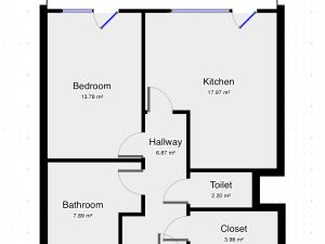 Pronájem bytu 2+kk, Praha - Hostavice, U Hostavického potoka, 55 m2