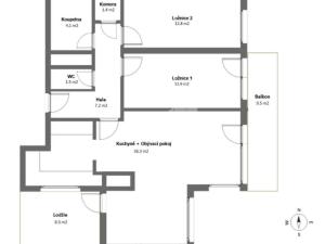 Pronájem bytu 3+kk, Praha - Vysočany, Pod Harfou, 76 m2