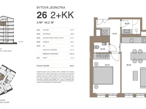 Pronájem bytu 2+kk, Praha - Vršovice, Na spojce, 42 m2