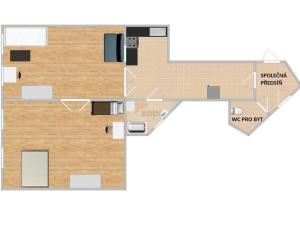Pronájem bytu 2+kk, Praha - Žižkov, Blahníkova, 56 m2