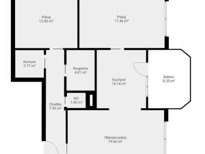 Pronájem bytu 3+kk, Jedovnice, Na Kopci, 76 m2