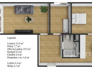 Prodej bytu 3+1, Mariánské Lázně - Úšovice, Mánesova, 61 m2