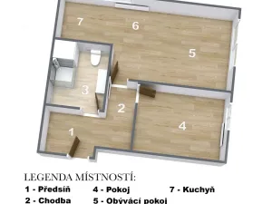 Prodej bytu 2+kk, Teplice, Novoveská, 54 m2