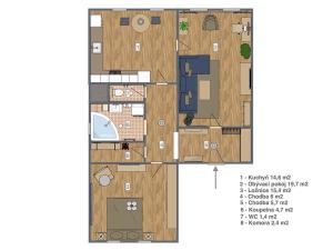 Prodej bytu 2+1, Mladá Boleslav, Ptácká, 64 m2
