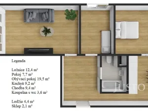 Prodej bytu 3+1, Mariánské Lázně, Mánesova, 61 m2