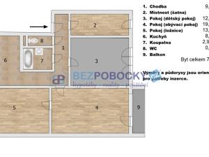 Prodej bytu 3+1, Hodonín, třída Bří Čapků, 73 m2