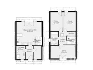 Prodej rodinného domu, Loděnice, Za Vinicí, 114 m2