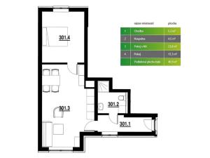 Prodej bytu 2+kk, Hranice, Jiřího z Poděbrad, 47 m2