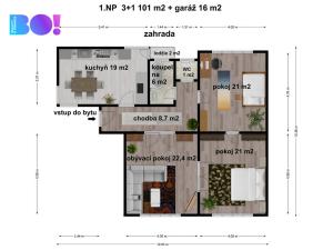 Prodej bytu 3+1, Prostějov, Bratří Čapků, 101 m2