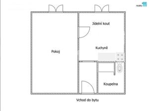 Pronájem bytu 2+kk, Ústí nad Labem - Střekov, Tolstého, 36 m2