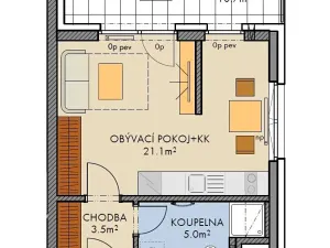 Prodej bytu 1+kk, Praha - Ruzyně, Stočesova, 31 m2