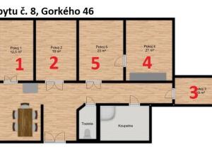 Pronájem bytu 1+kk, Brno, Gorkého, 19 m2
