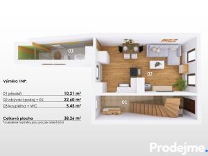 Prodej rodinného domu, Pozořice, Spodní Kopec, 65 m2