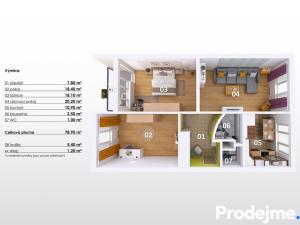 Prodej bytu 3+1, Praha - Kamýk, Zárubova, 84 m2