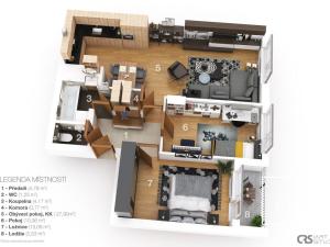 Pronájem bytu 3+kk, Praha - Horní Měcholupy, Janovská, 66 m2