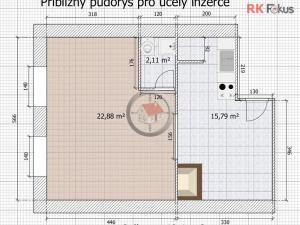 Pronájem bytu 2+kk, Moravské Budějovice, nám. ČSA, 40 m2