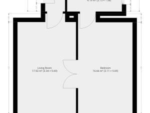 Pronájem bytu 2+kk, Praha - Nusle, Oldřichova, 43 m2
